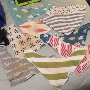 Drool bibs / bandana mostly cooper pearl